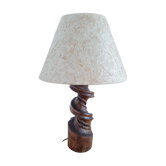 Handmade lamp in turned wood