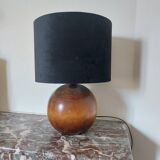 Vintage wooden ball lamp base