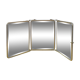 Large triptych mirror