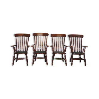 Victorian farm chairs, united kingdom, set of 4