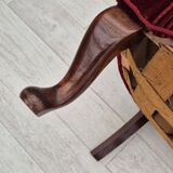 1960s, Danish lounge chair, furniture velour, beech wood legs, original condition.