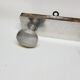 Retro vintage coat rack with 4 aluminum hooks on a wooden frame