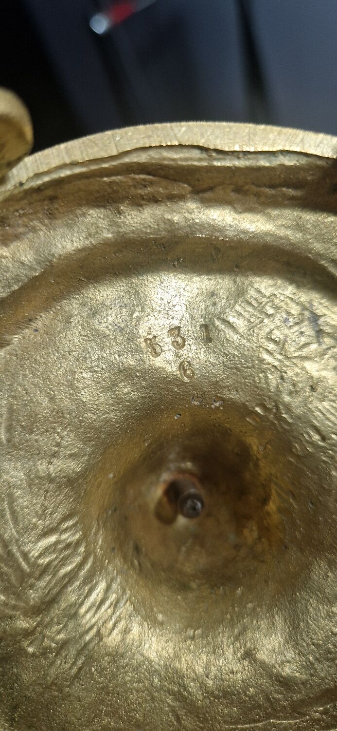 Pair of gilded bronze candelabra – Louis XV style – 19th century