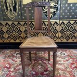 6 art deco cane chairs