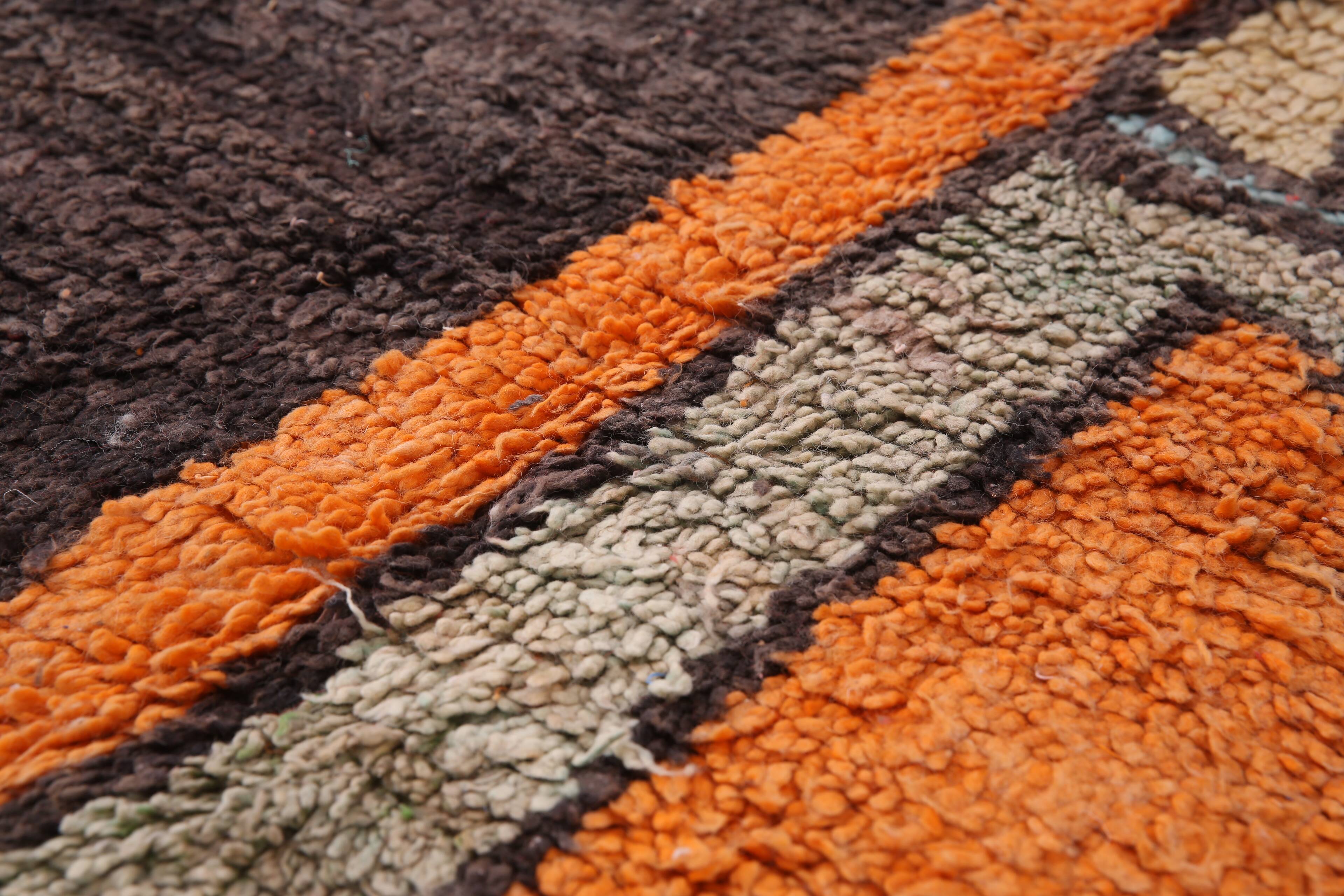 Abstract Vintage Moroccan Rug 238 x 334 - Berber Wool Rug - Handmade Rug