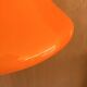 Orange opaline lamp suspension Space Age vintage 1970s