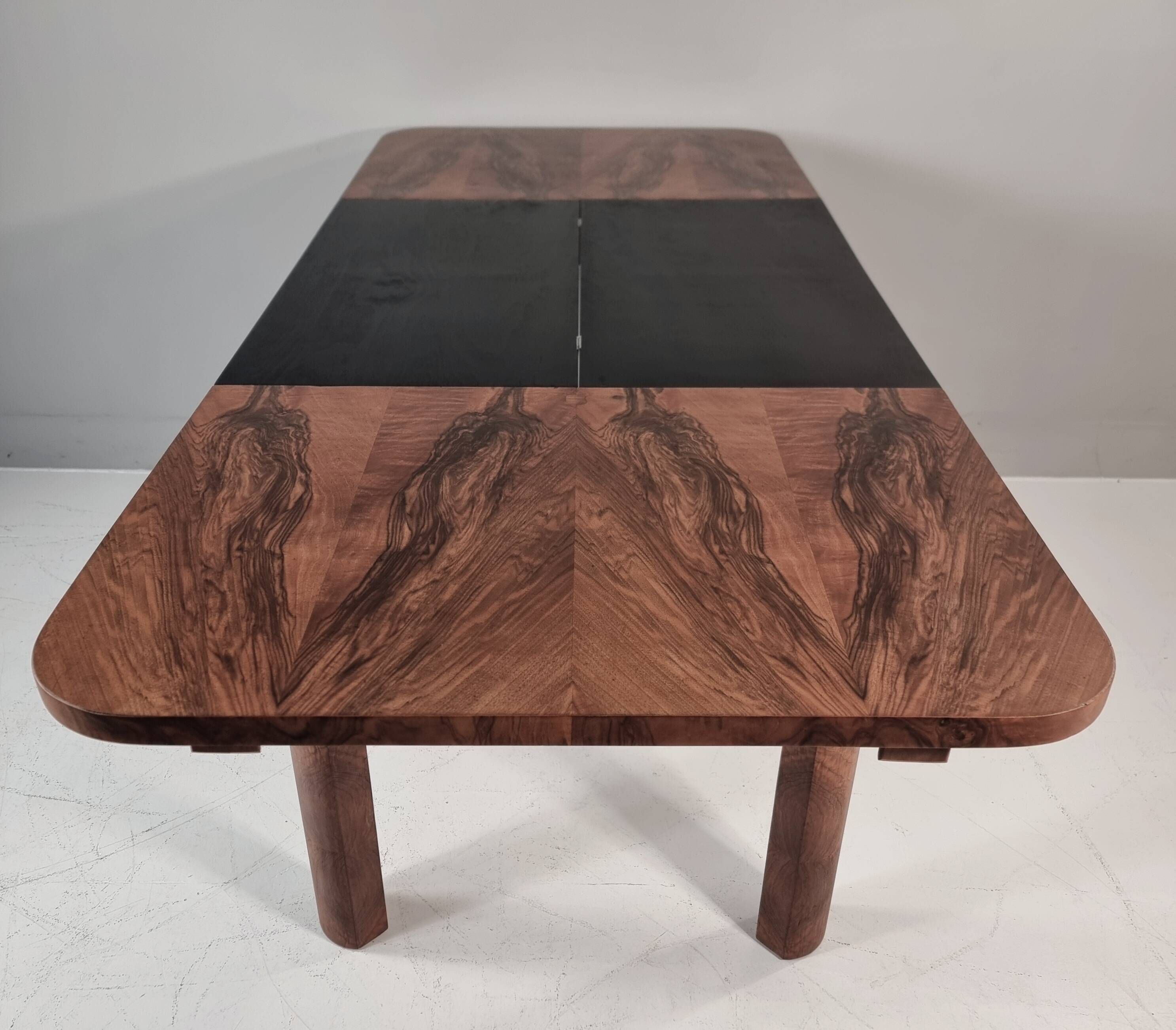 Art Deco dining table in walnut, 1960s