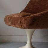 Velvet tulip chair, 1970