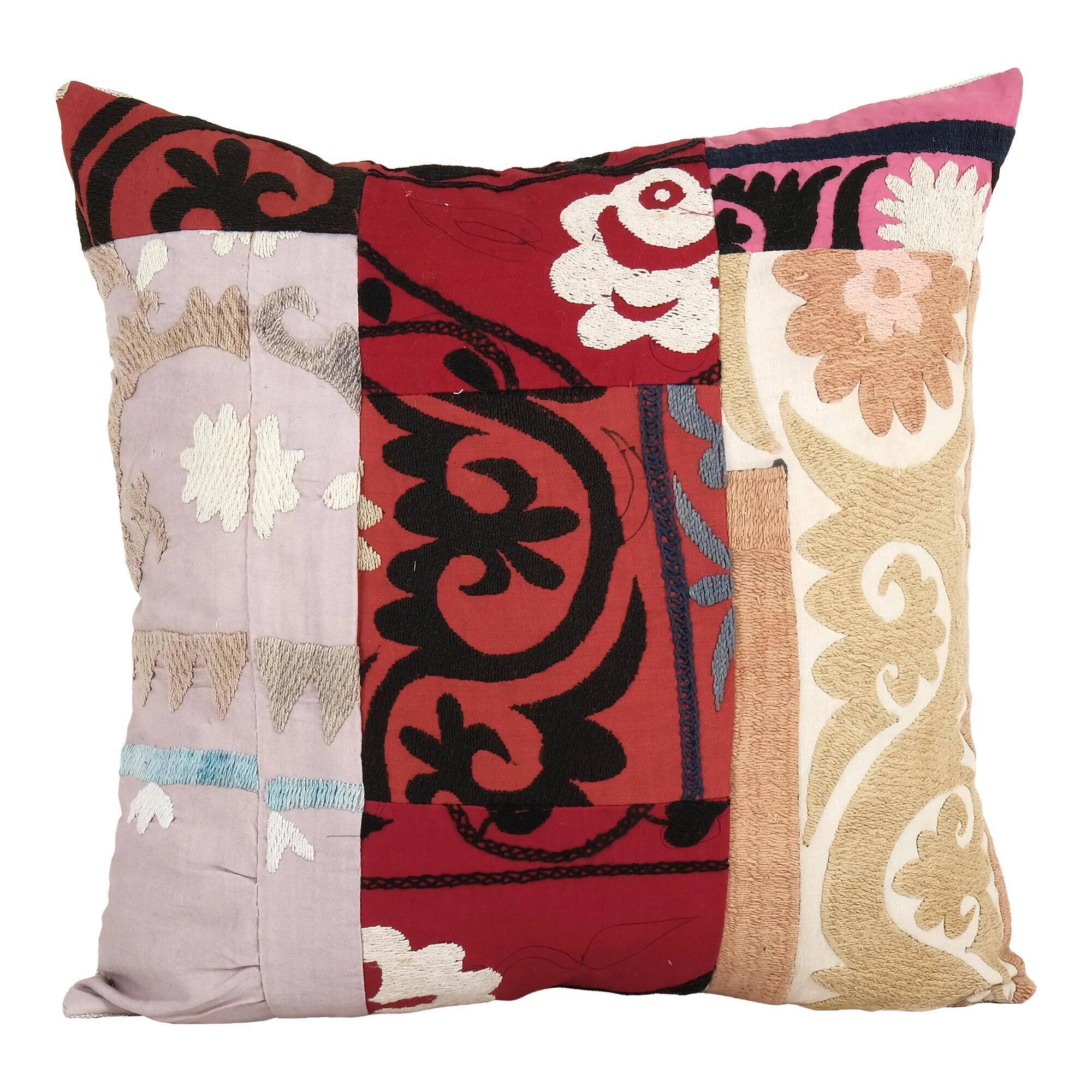 Vintage embroidered cushion cover 46x48 cm
