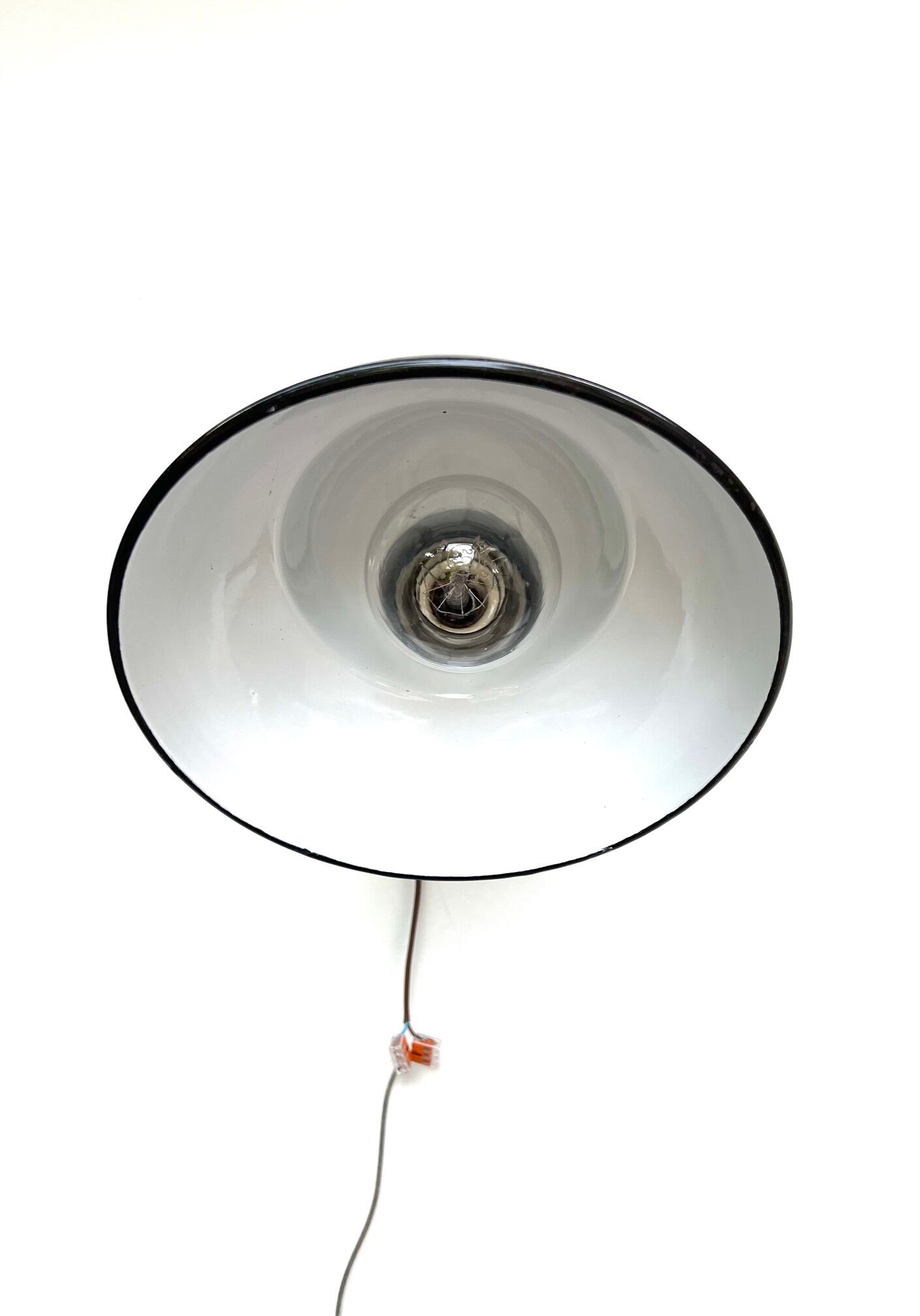 BLACK ENAMELLED TOLE WALL LAMP 1940 LEGRAND Ø 25 CM
