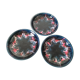 3 glazed ceramic deep plates – 1960s/70s
