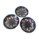 3 glazed ceramic deep plates – 1960s/70s