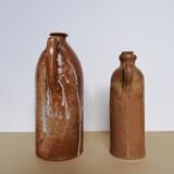 2 bottles in enamelled stoneware