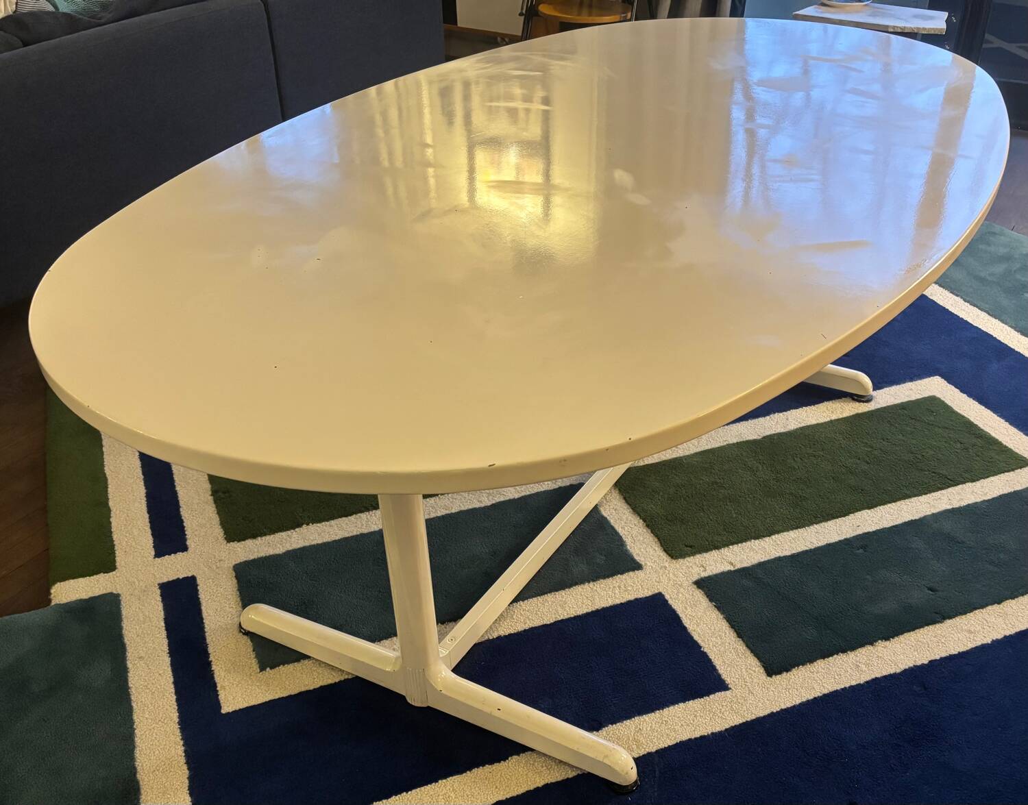 Grande table de salle à manger ou de réunion par Gae AULENTI