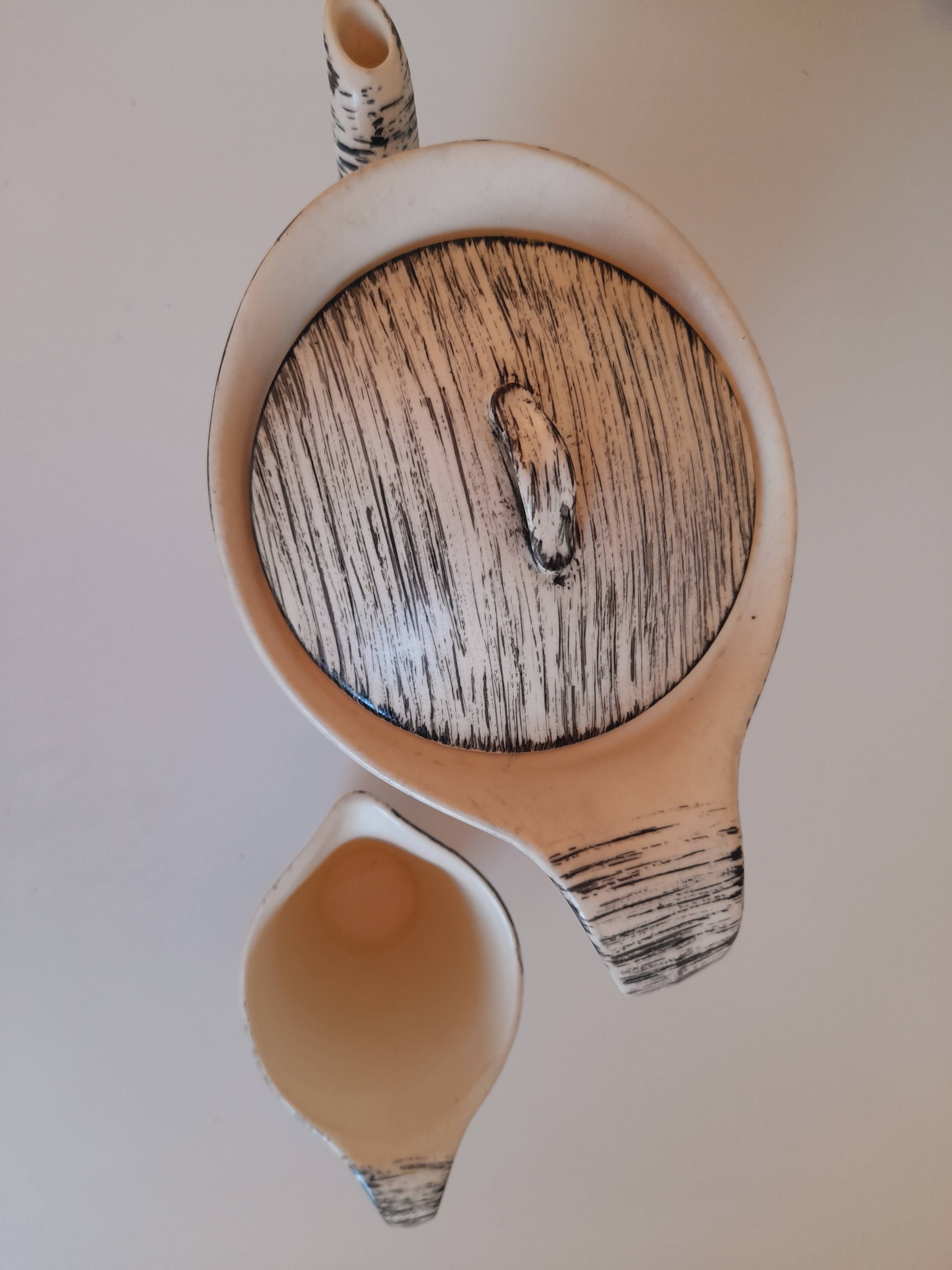 Ensemble verseuse à café et pot à lait Salins collection Tolède