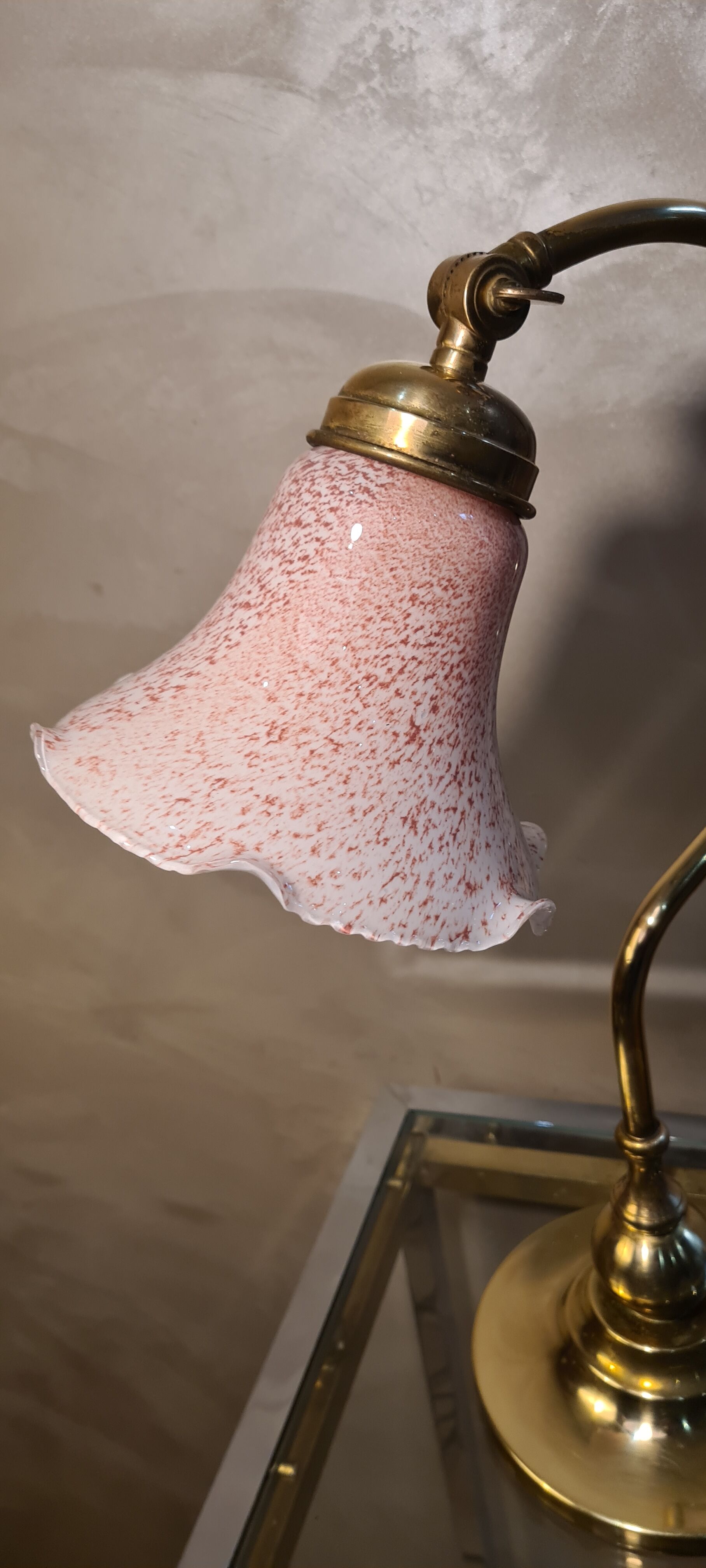 Art deco style brass lamp