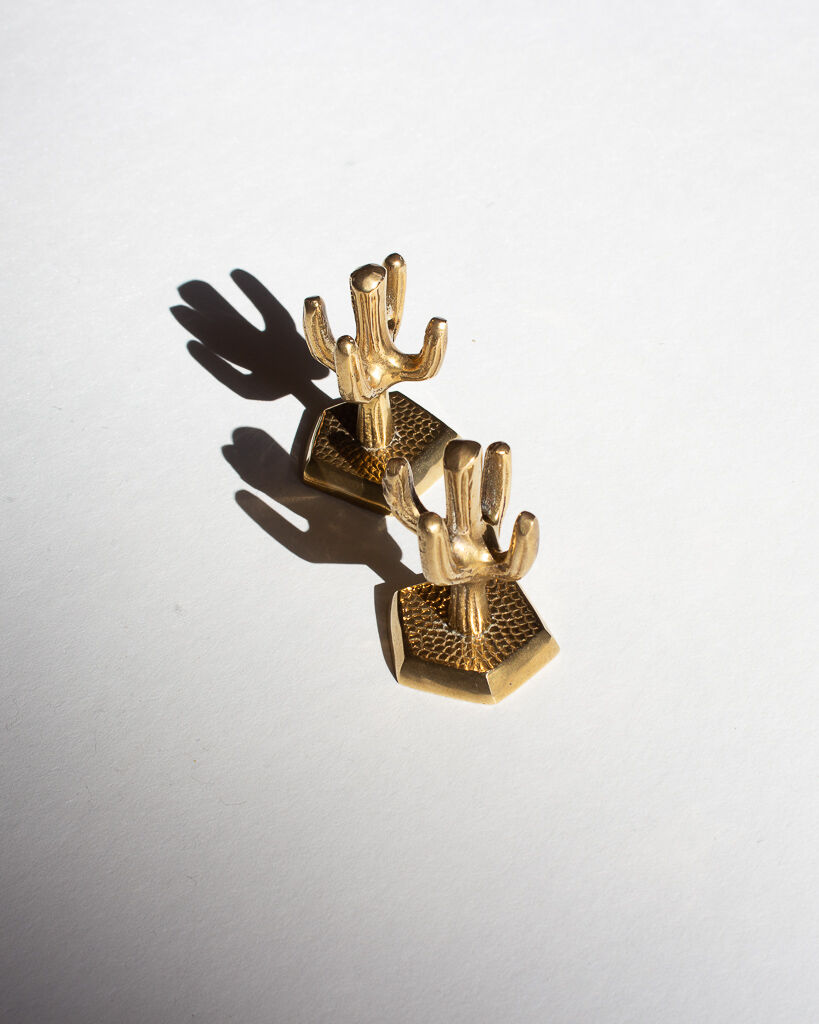 Brass saguaro cactus - Mexico - 60s/70s