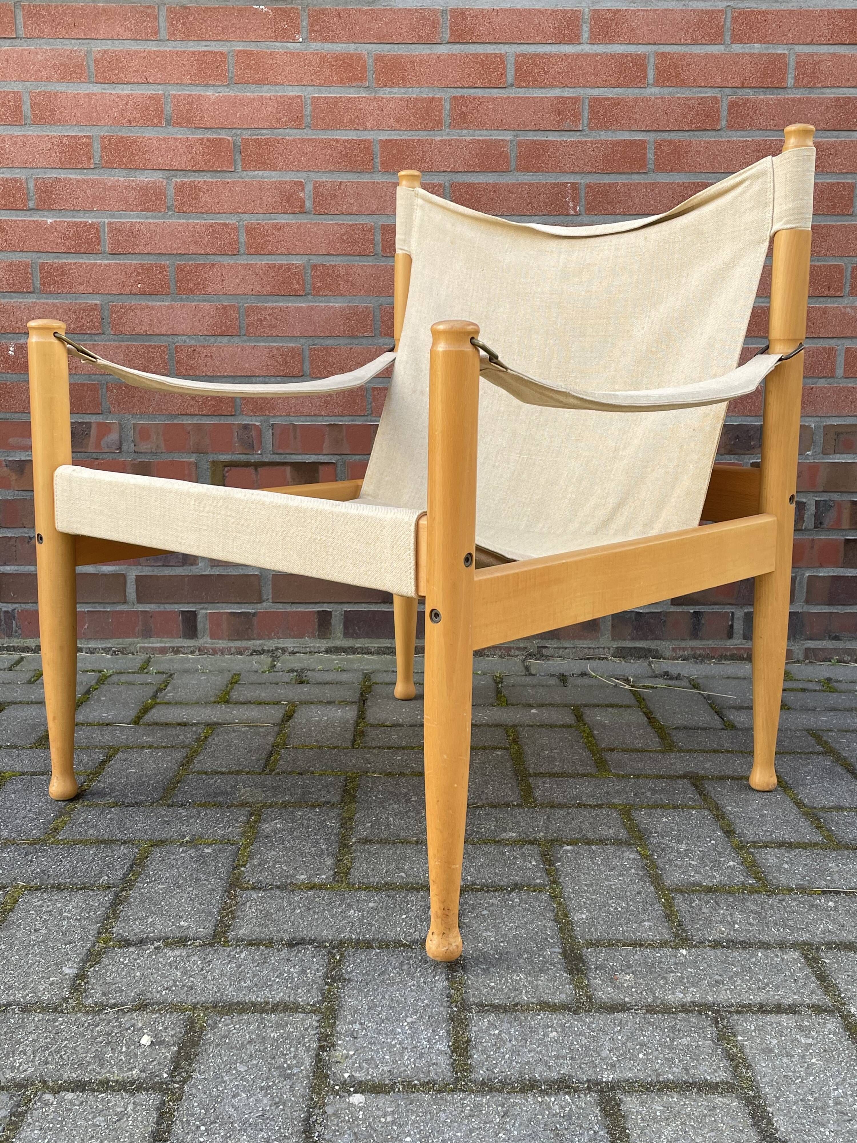 Danish safari chair by Erik Wørts for Niels Eilersen, Denmark 1960s