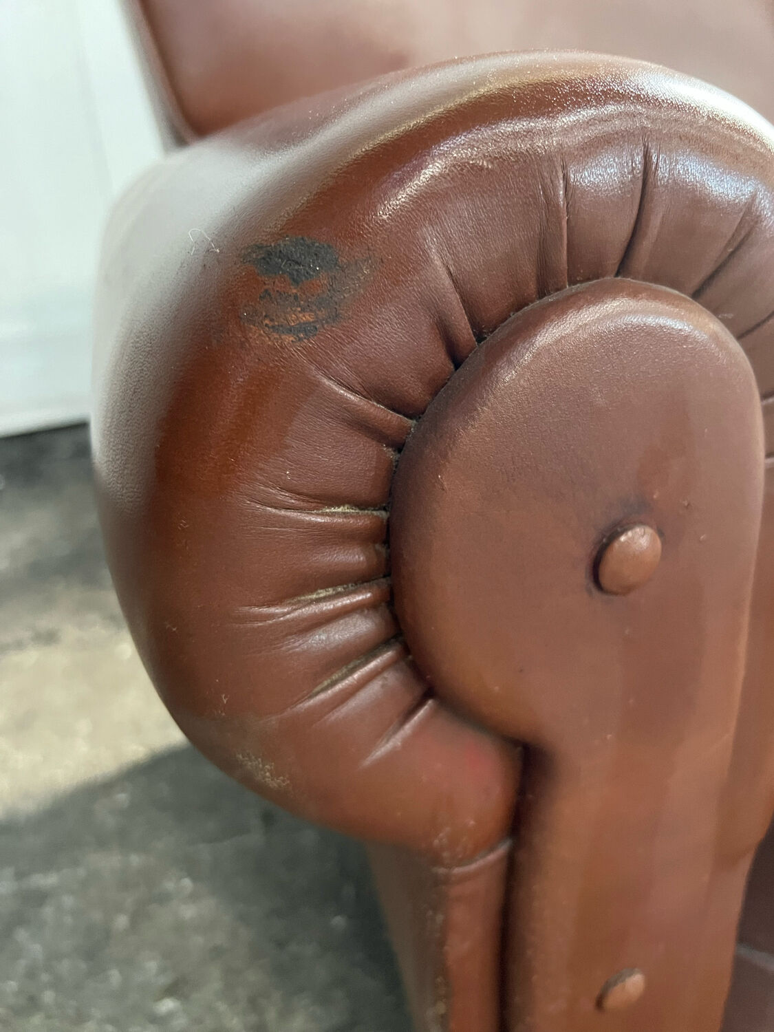 Leather club sofa