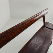 Banc de chemin de fer victorien en pin pitchpin – Halstead’s Makers, Todmorden