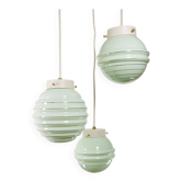 Linda * lustre suspendu yugochic * lampe suspendue mcm * mini cascade vintage * verre rétro * or