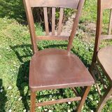 2 vintage wooden bistro chairs