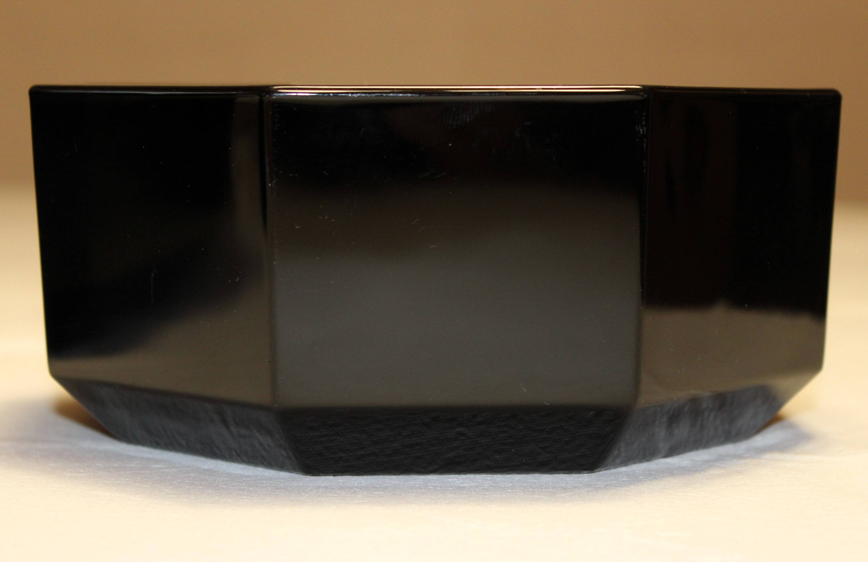 3 black Arcoroc "Octime" serving dishes
