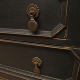 Black writing bureau bookcase