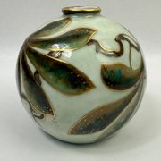 Camille Tharaud, Limoges, round porcelain vase, hand-decorated.