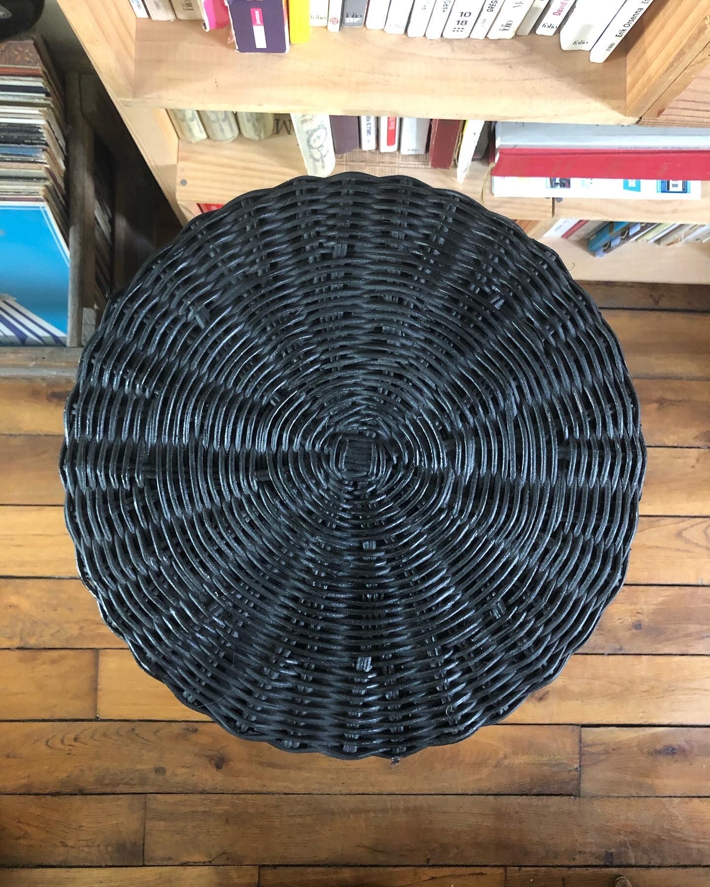 Rattan stool or vintage sofa tip