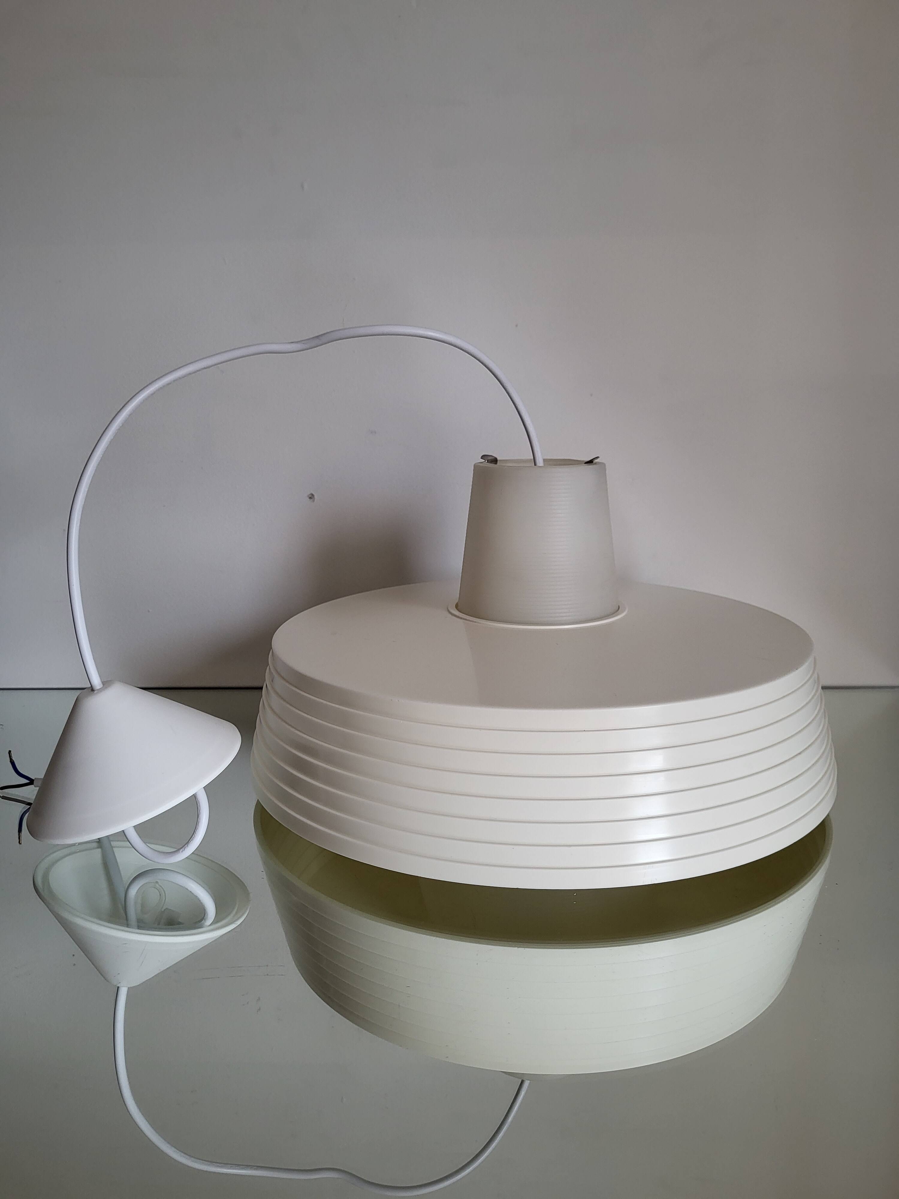 Rotaflex space age hanglamp, ufo vorm in deels geperst plastic, jaren 1960