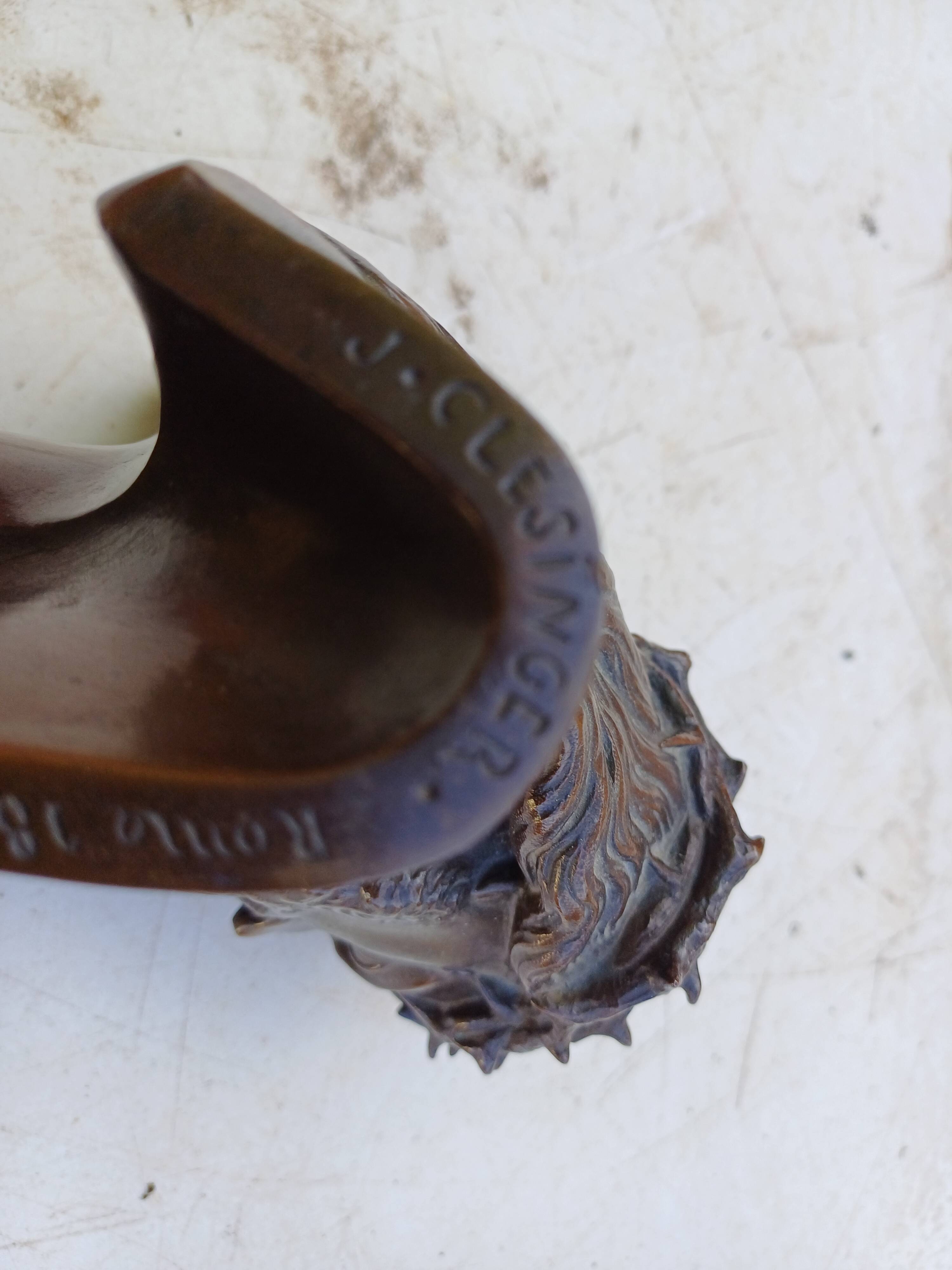 Bronze "Christ" by J.Clessinger Rome 1858 Barbedienne