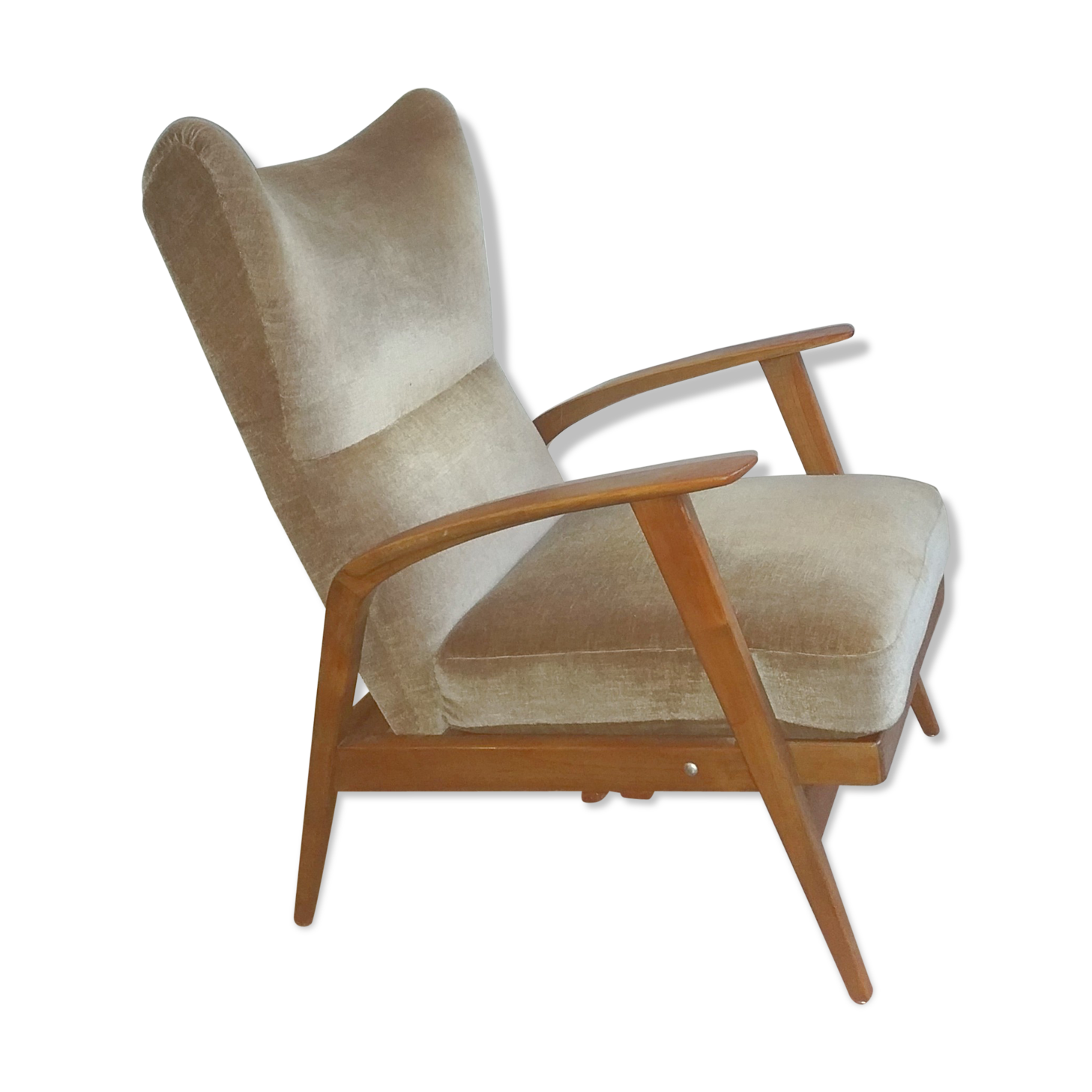 Wingback Chair wing chair beige Knoll 1965