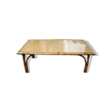 Table basse rotin ancienne