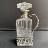 Decanter with handle frame Crystal factory A H (Western Germany)