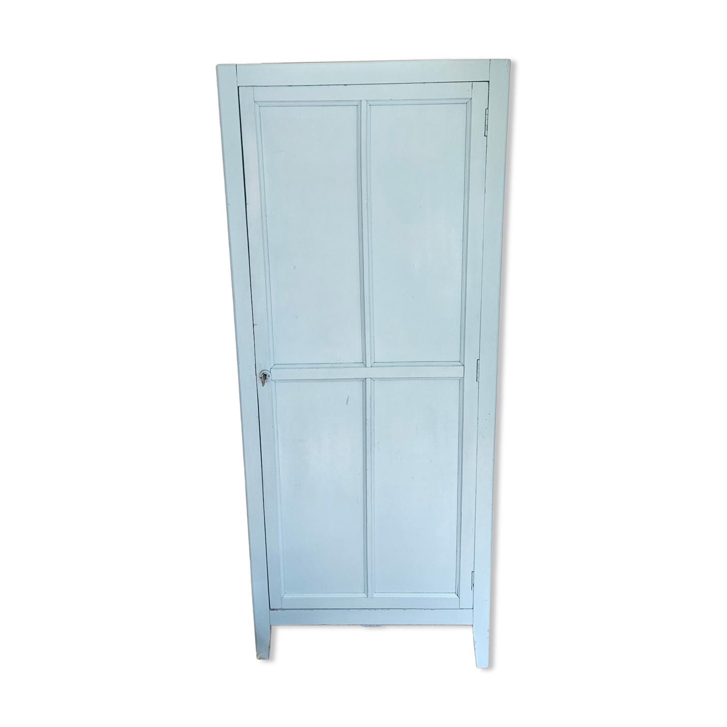 Armoire parisienne àcienne lingère meuble rangement vintage bleu
