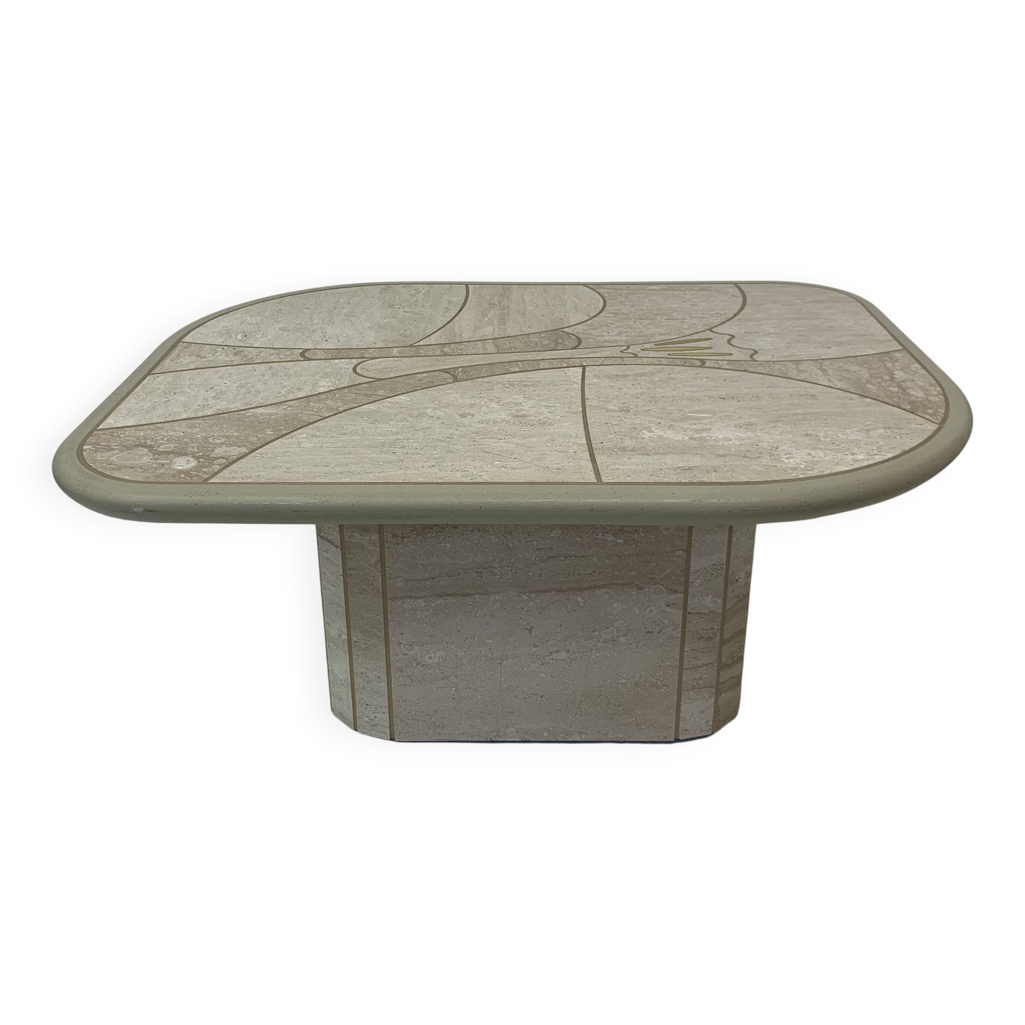 Mid-century design travertine coffee table, 1970’s
