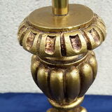 Pied de lampe en résine doré