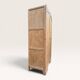 Parisian Art Deco wardrobe, renovated with raw wood.