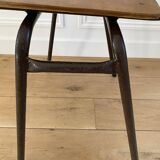 Industrial chair, vintage school chair, wood and metal