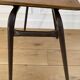 Industrial chair, vintage school chair, wood and metal