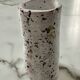 Vase cylindre terre cuite tachetée