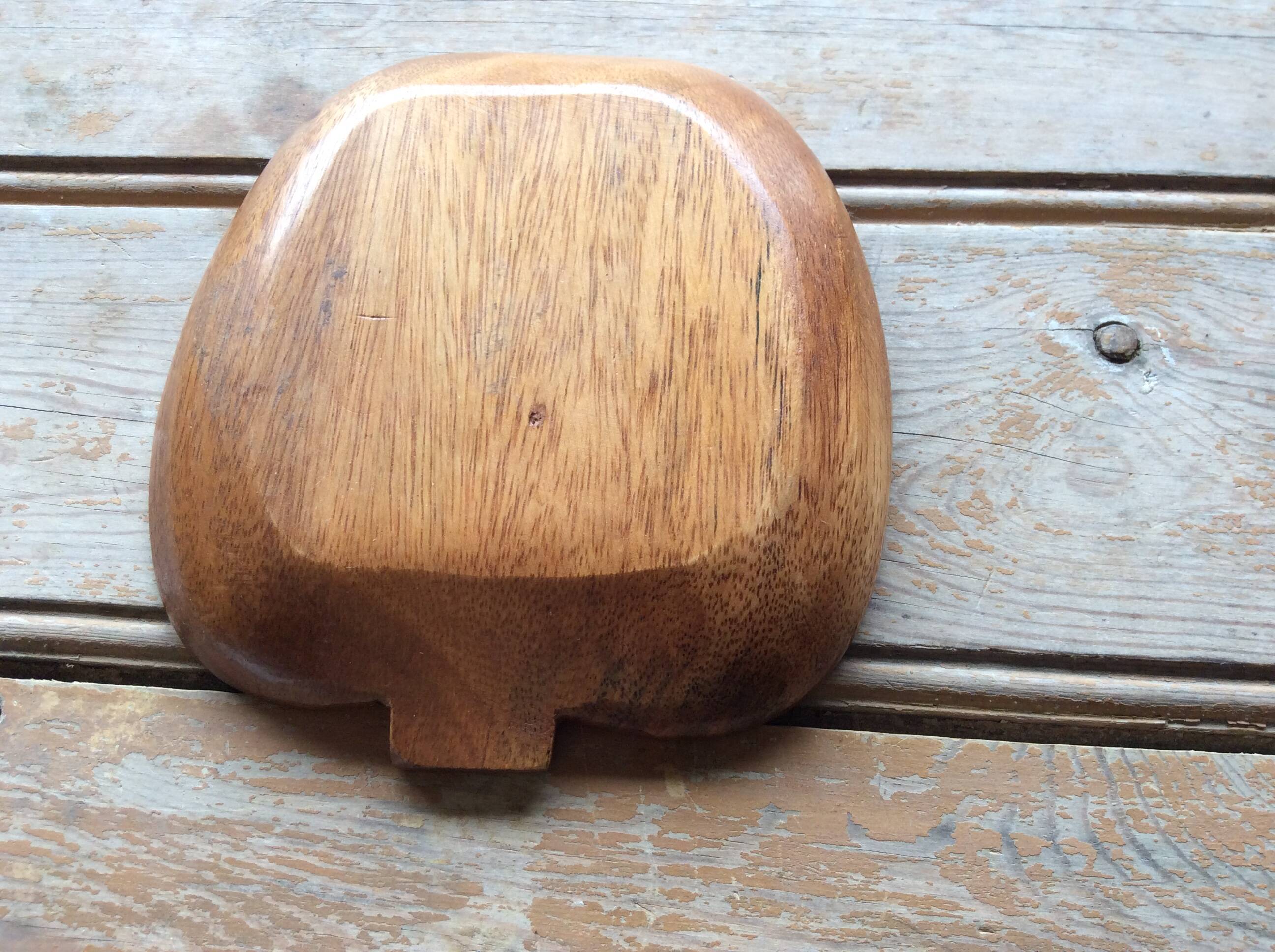 Empty wooden apple pocket