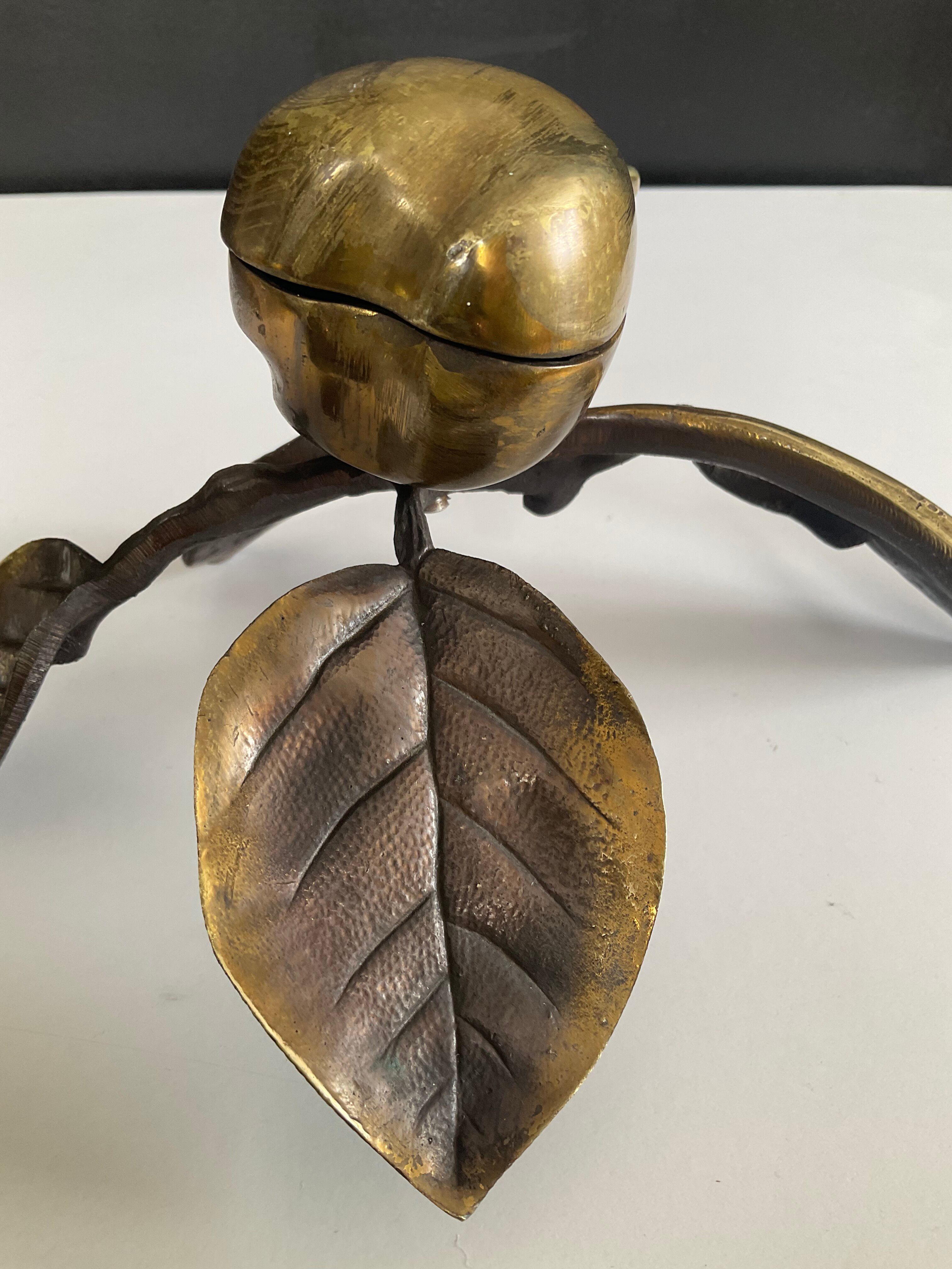 Bronze Art Nouveau catchall tray