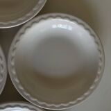 Set of 4 Festons soup plates by Pierre Motton Gien 1970