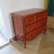 3-drawer chest of drawers in Louis XV style cherry wood, 1980s
