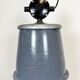 Lampe d’usine industrielle en émail gris d’Elektrosvit, années 1960