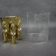 1970s Brass and Bubble Glass Wall Lamp, Germany