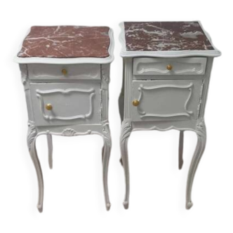 Pair of antique bedside tables