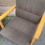 Paire de fauteuils chaises scandinave lounge années 60 fröscher kg